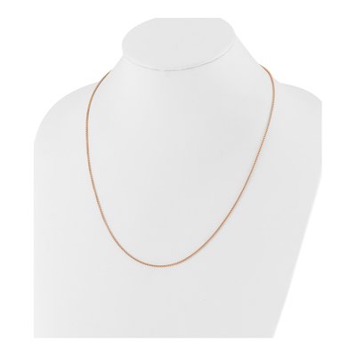 Rose Gold-Plated Sterling Silver 1.25mm Round Box Chain – view 6