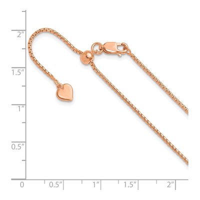 Rose Gold-Plated Sterling Silver 1.25mm Round Box Chain – view 7
