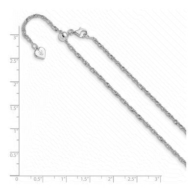 Sterling Silver 2mm Singapore Chain – view 7