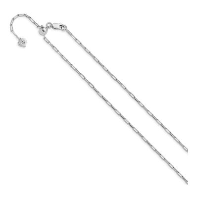 Sterling Silver 2mm Flat Oval Paperclip Chain – view 2