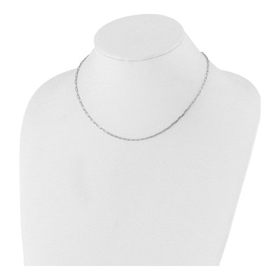 Sterling Silver 2mm Flat Oval Paperclip Chain – view 3