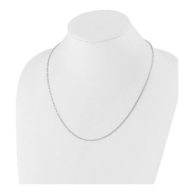 Sterling Silver 2mm Flat Oval Paperclip Chain – view 4
