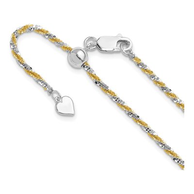 Gold-Plated Sterling Silver 2mm Cyclone Chain