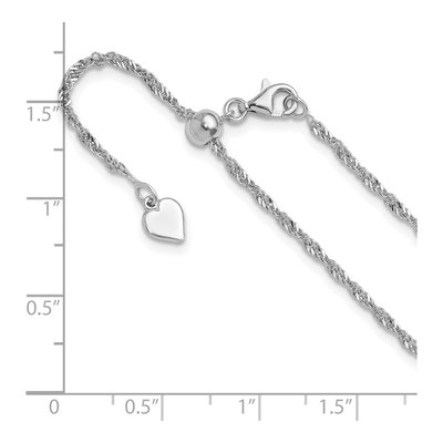 Sterling Silver 1.6mm Singapore Chain – view 7