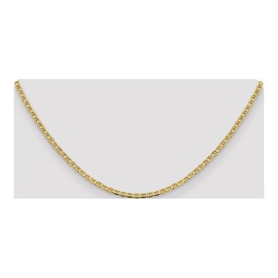 14K Yellow Gold 2.4mm Concave Anchor Chain – view 4