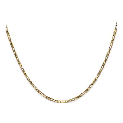 14K Yellow Gold 1.8mm Flat Figaro Chain – view 2