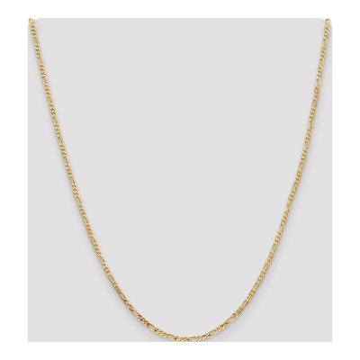 14K Yellow Gold 2.25mm Flat Figaro Chain – view 4