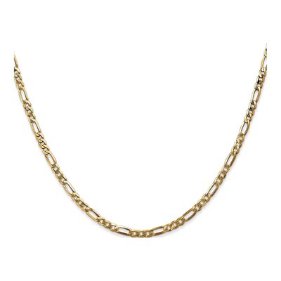 14K Yellow Gold 2.75mm Flat Figaro Chain – view 2