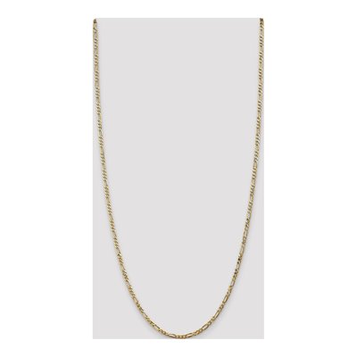 14K Yellow Gold 2.75mm Flat Figaro Chain – view 4