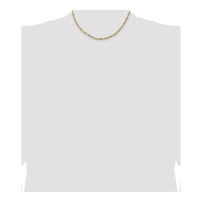 14K Yellow Gold 3mm Flat Figaro Chain – view 4