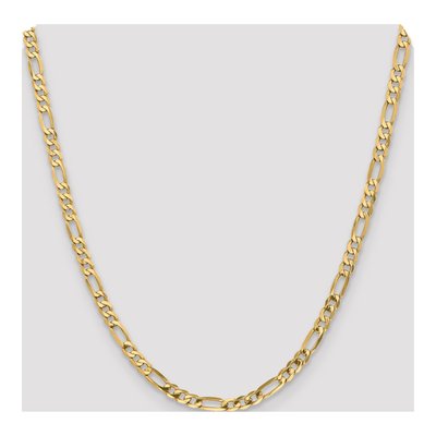14K Yellow Gold 4.75mm Flat Figaro Chain – view 5