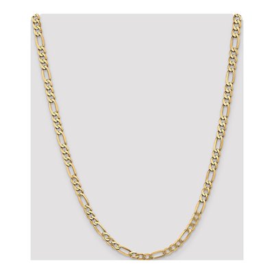 14K Yellow Gold 5.25mm Flat Figaro Chain – view 4