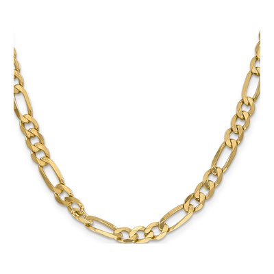 14K Yellow Gold 6.25mm Flat Figaro Chain – view 2