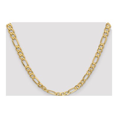 14K Yellow Gold 6.25mm Flat Figaro Chain – view 4