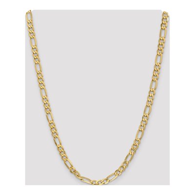 14K Yellow Gold 6.25mm Flat Figaro Chain – view 4