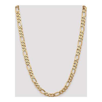 14K Yellow Gold 8.75mm Flat Figaro Chain – view 4