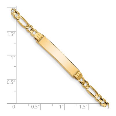 14K Yellow Gold Figaro ID Bracelet – view 4