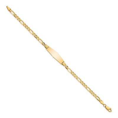 14K Yellow Gold Figaro ID Bracelet – view 3