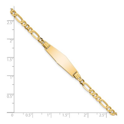 14K Yellow Gold Figaro ID Bracelet – view 4