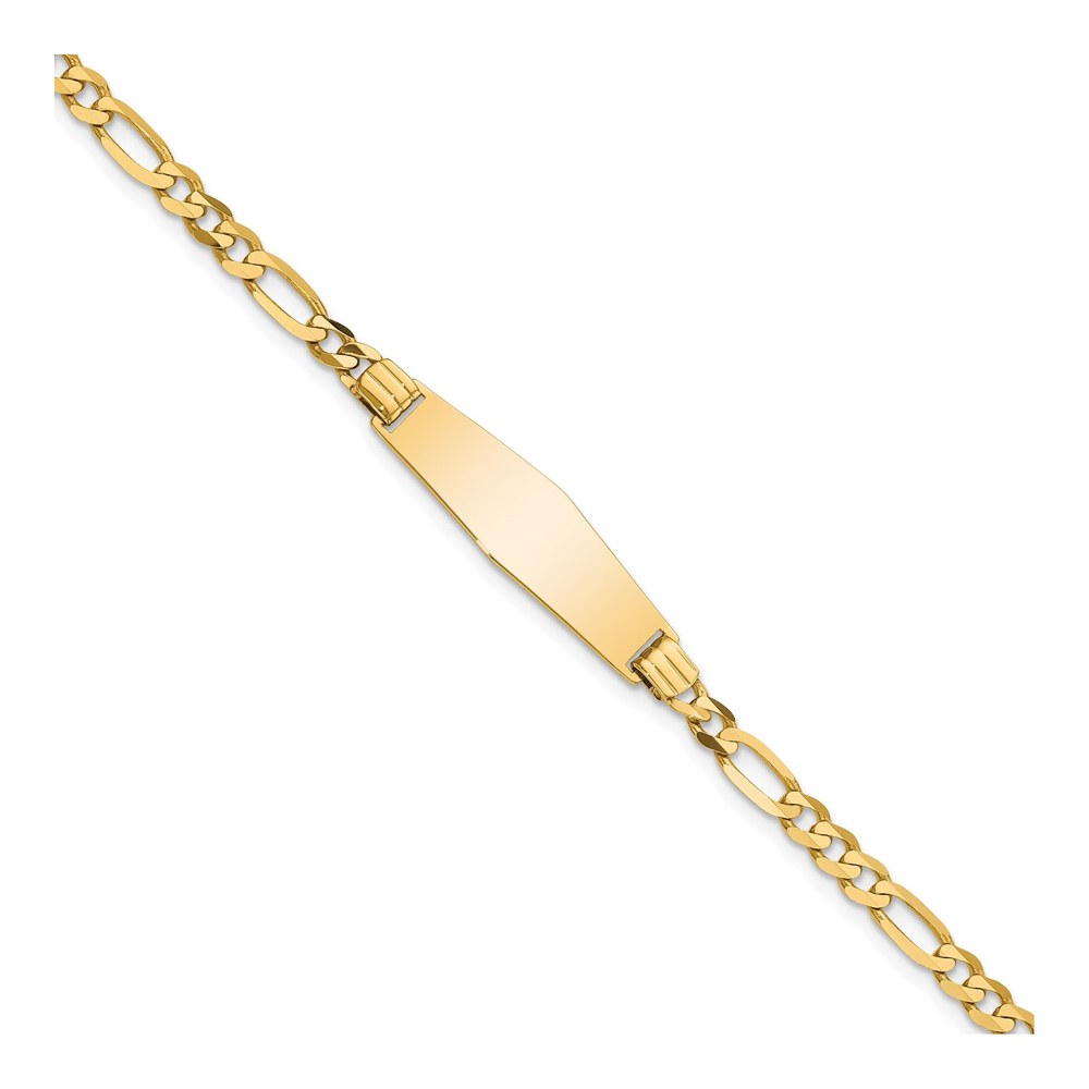 14K Yellow Gold Figaro ID Bracelet