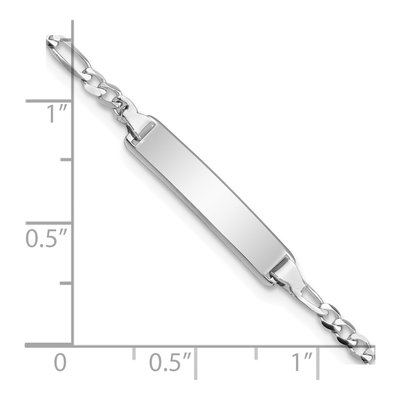 14K White Gold Baby ID Bracelet – view 4