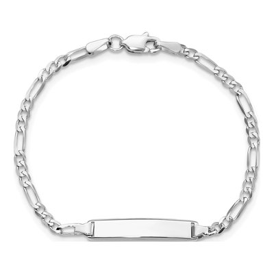 14K White Gold Baby ID Bracelet – view 5