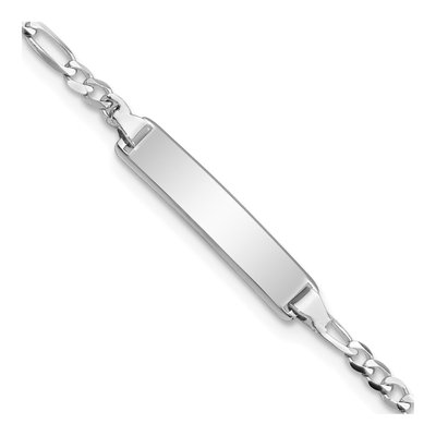 14K White Gold Baby ID Bracelet