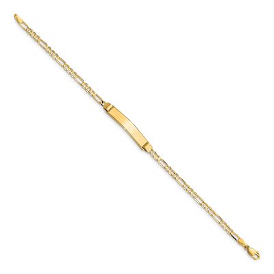 14K Yellow Gold Figaro ID Bracelet – view 3