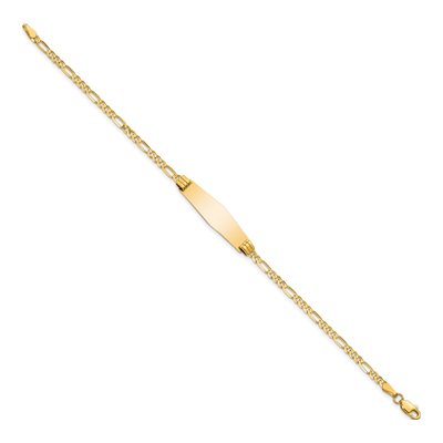 14K Yellow Gold Figaro ID Bracelet – view 3