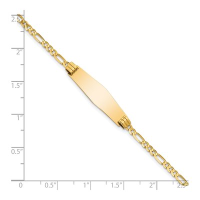 14K Yellow Gold Figaro ID Bracelet – view 4