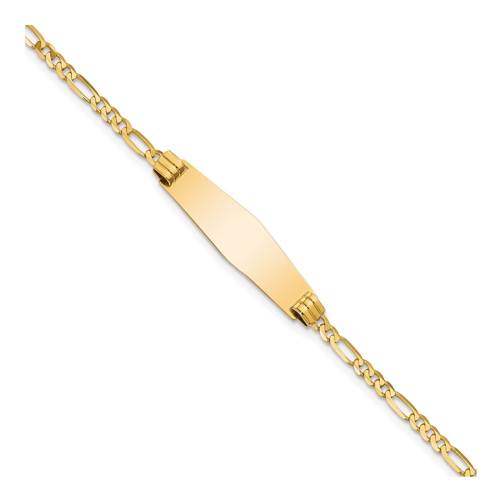 14K Yellow Gold Figaro ID Bracelet