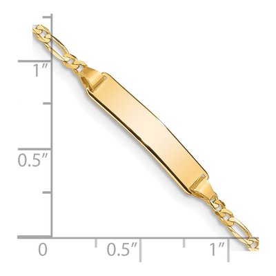 14K Yellow Gold Figaro ID Bracelet – view 4