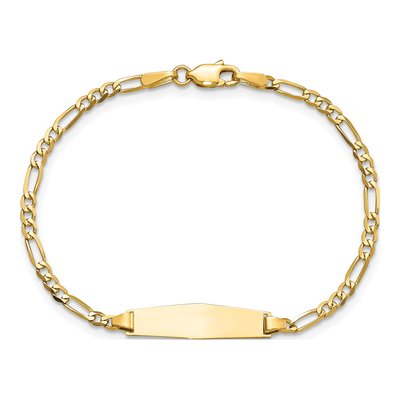 14K Yellow Gold Baby ID Bracelet – view 5