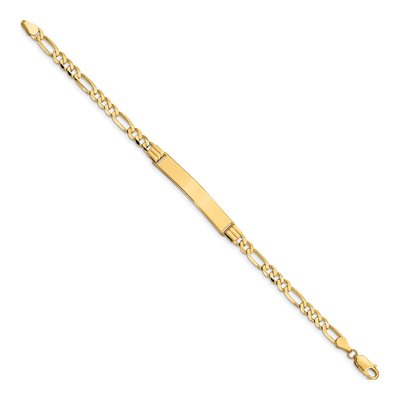 14K Yellow Gold Figaro ID Bracelet – view 3