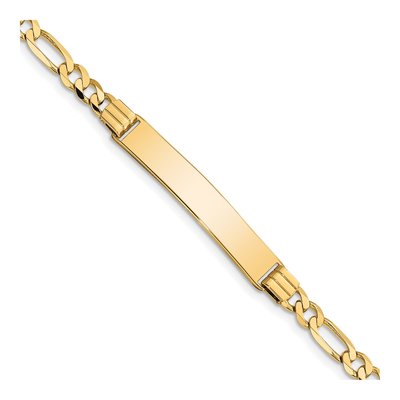 14K Yellow Gold Figaro ID Bracelet