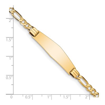 14K Yellow Gold Figaro ID Bracelet – view 4