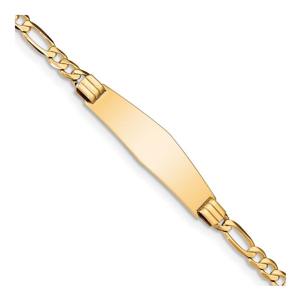 14K Yellow Gold Figaro ID Bracelet