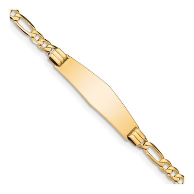 14K Yellow Gold Figaro ID Bracelet