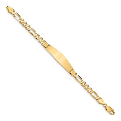 14K Yellow Gold Figaro ID Bracelet – view 3