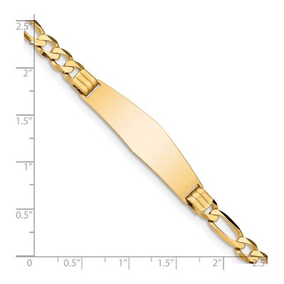 14K Yellow Gold Figaro ID Bracelet – view 4
