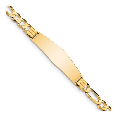 14K Yellow Gold Figaro ID Bracelet