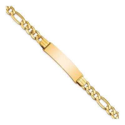 14K Yellow Gold Figaro Link ID Bracelet