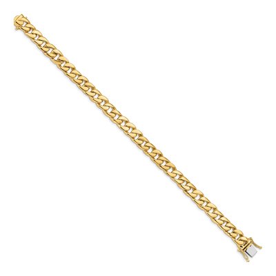 14K Yellow Gold 8mm Curb Chain Bracelet – view 2