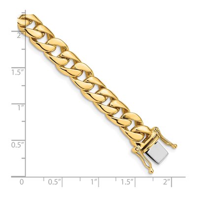 14K Yellow Gold 8mm Curb Chain Bracelet – view 3