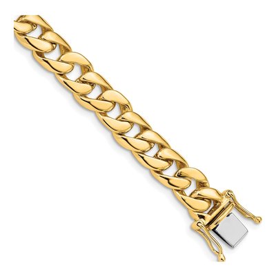 14K Yellow Gold 8mm Curb Chain Bracelet