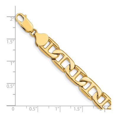 14K Yellow Gold 8.75mm Anchor Chain Bracelet – view 4