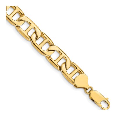 14K Yellow Gold 8.75mm Anchor Chain Bracelet