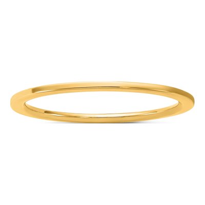 14K Yellow Gold 1mm Flat Comfort-Fit Wedding Band