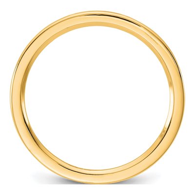 14K Yellow Gold 1mm Flat Comfort-Fit Wedding Band – view 2