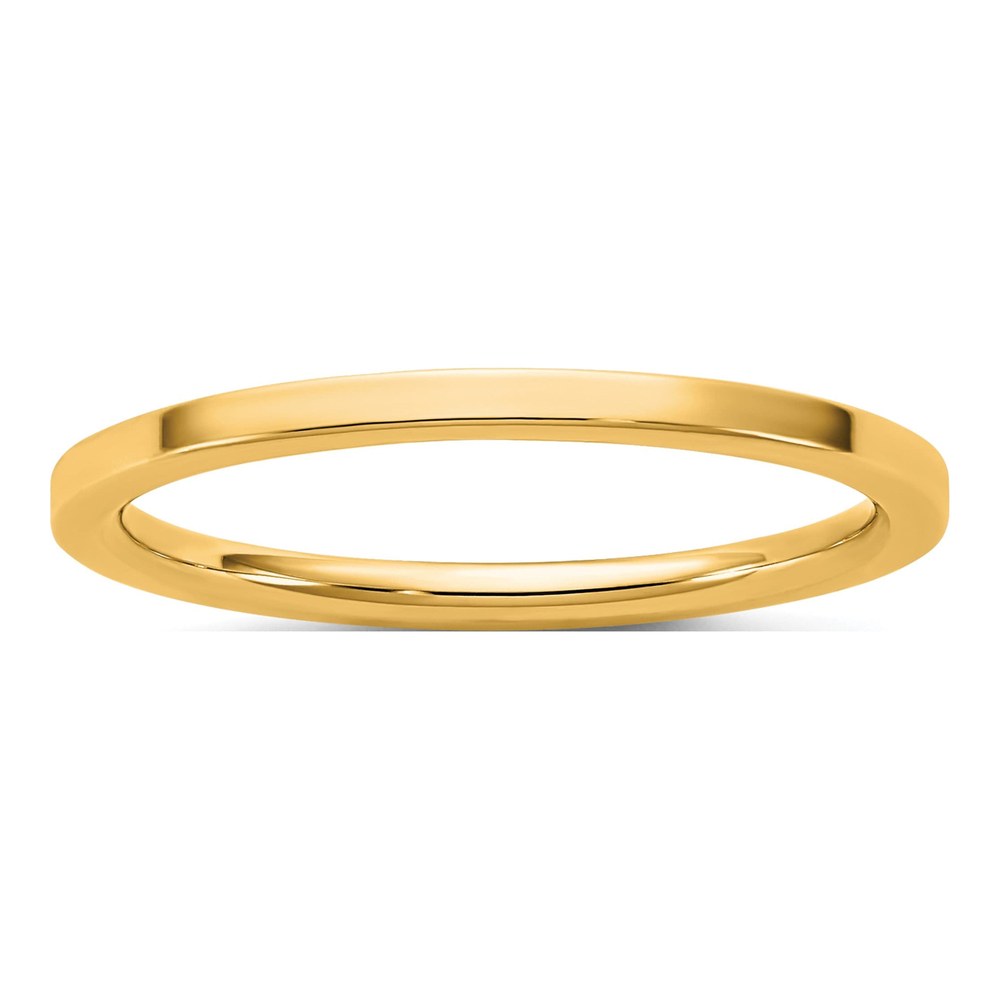 14K Yellow Gold 1.5mm Standard Flat Comfort Fit Band Size 10